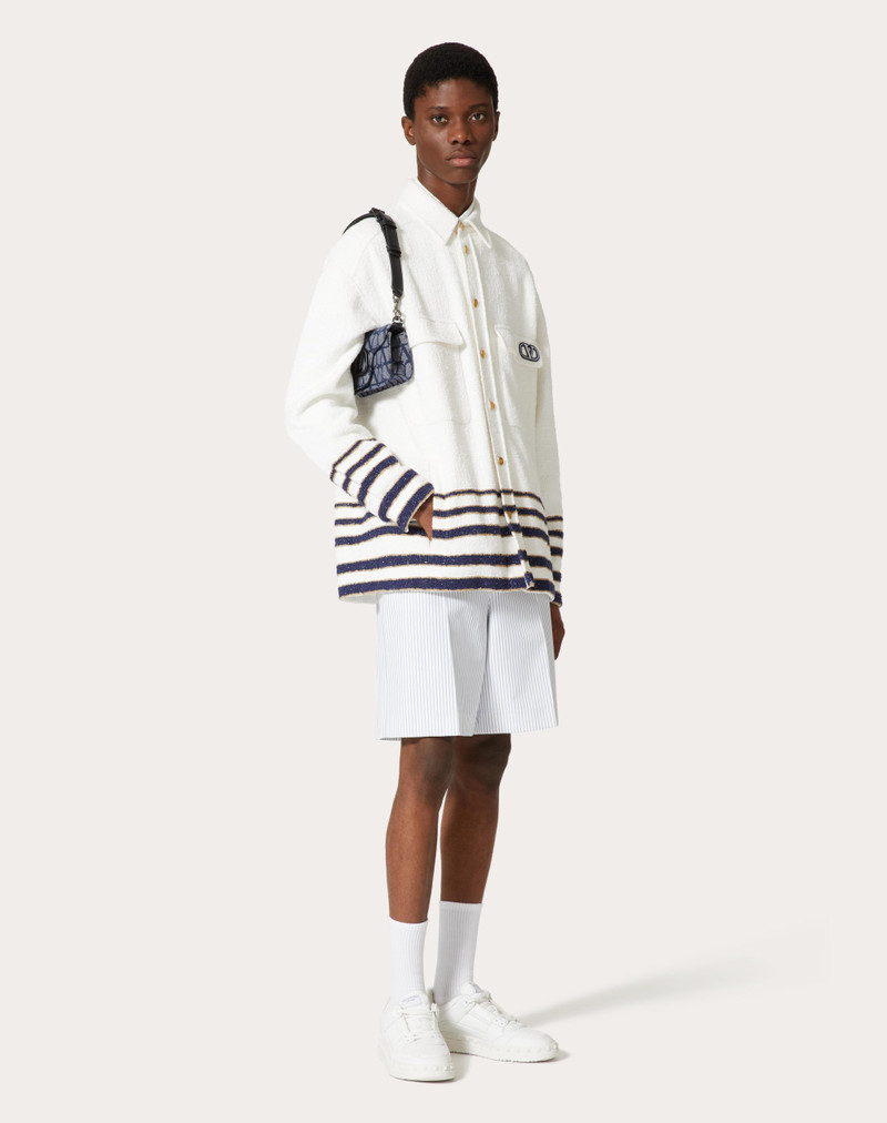 Valentino VISCOSE AND COTTON TWEED JACKET WITH VLOGO SIGNATURE PATCH outlook