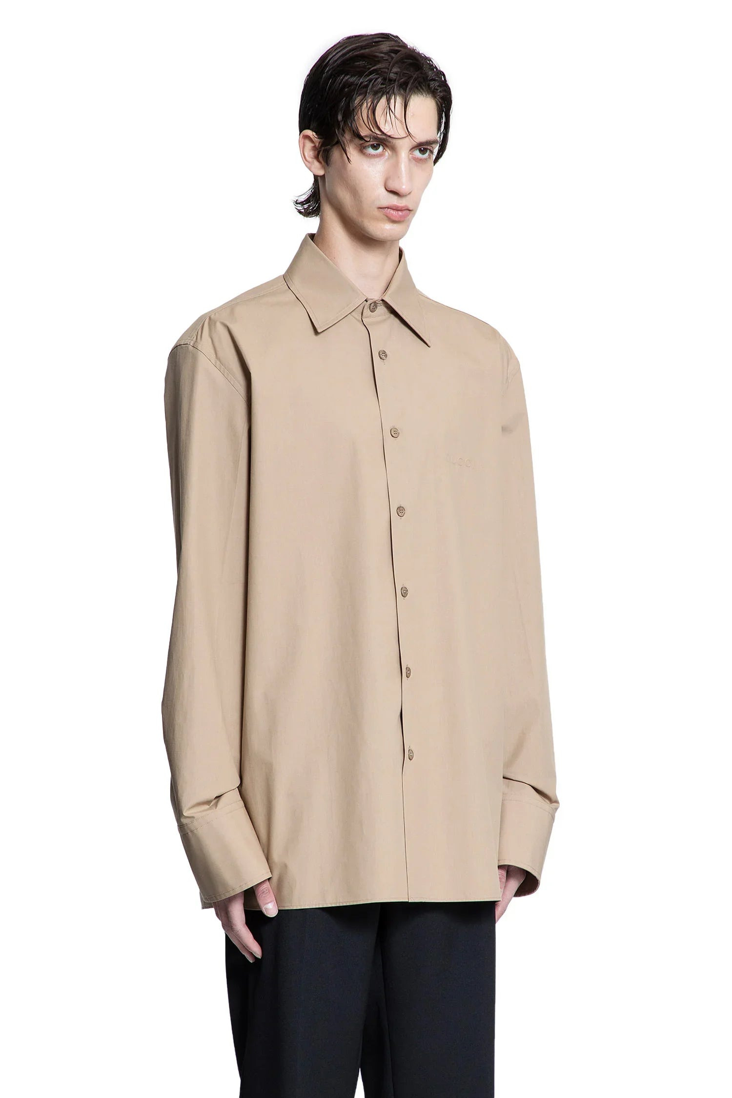 Embossed-Logo-Cotton-Poplin-Shirt - 2