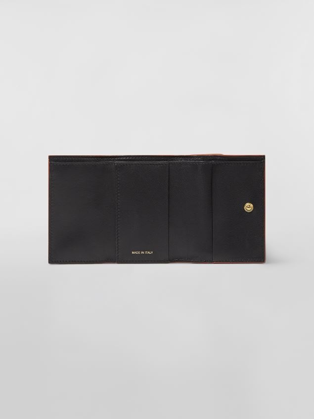 WHITE SAFFIANO LEATHER TRI-FOLD WALLET - 2