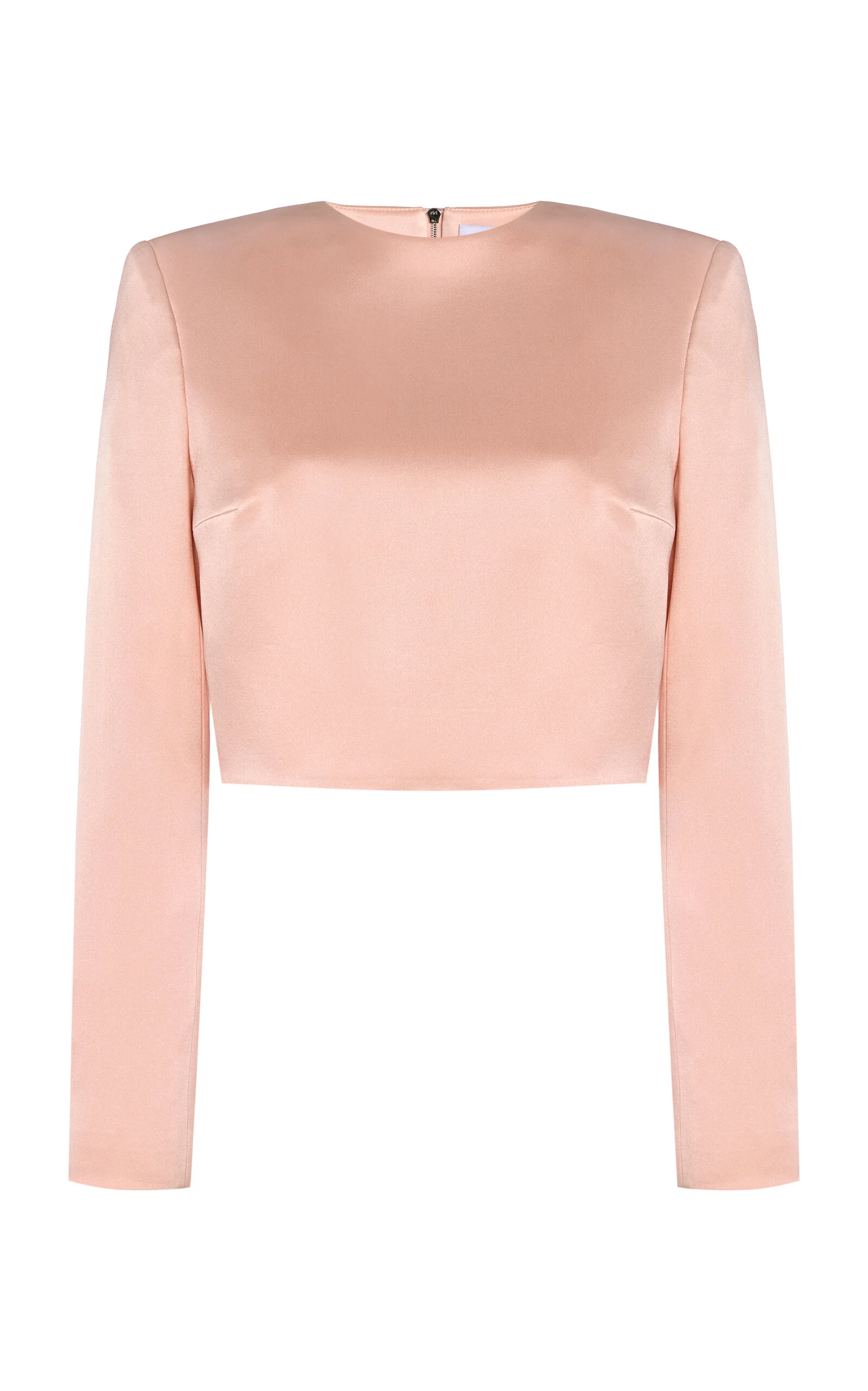 Keira Silk Charmeuse Crop Top pink - 1