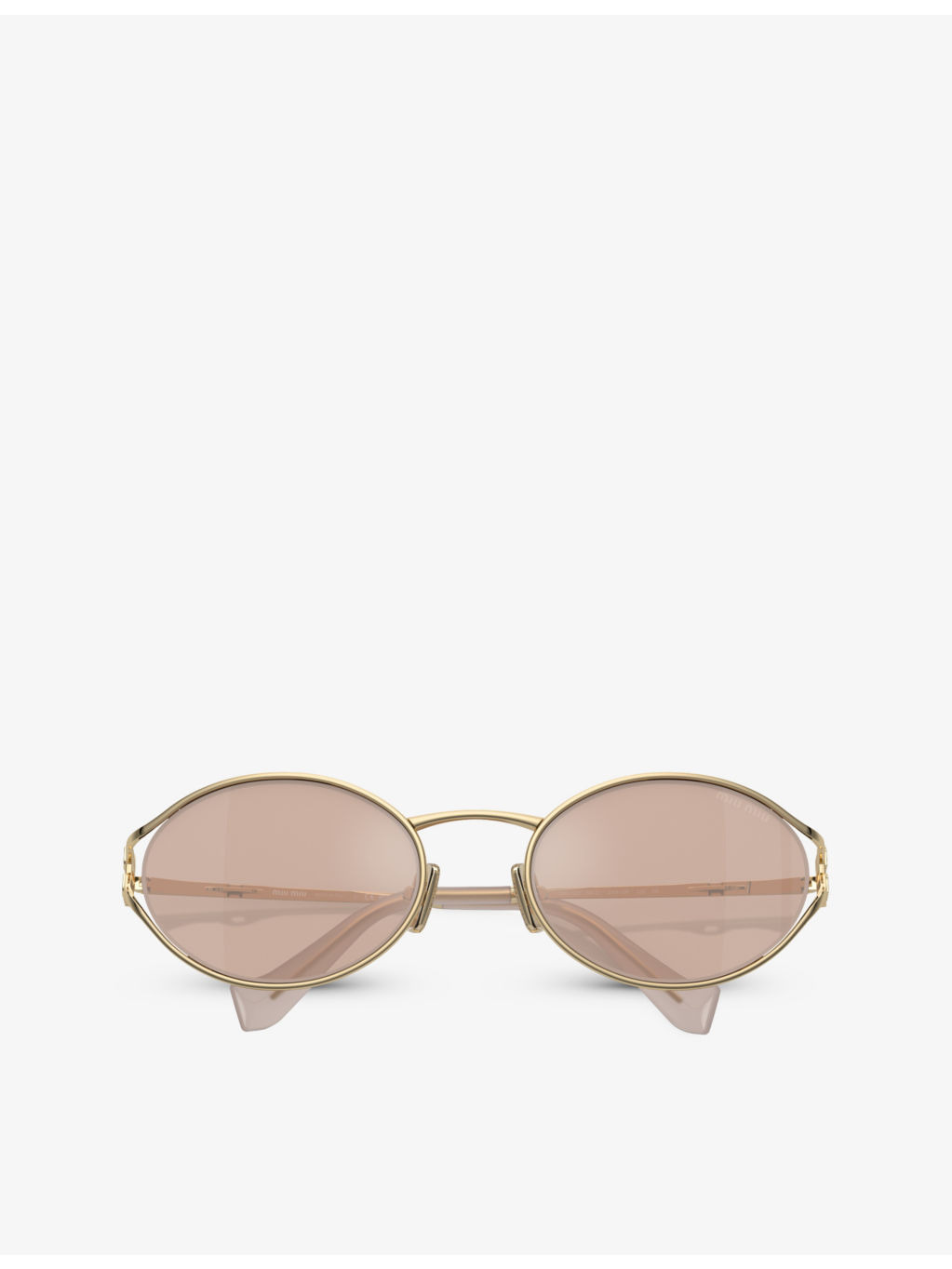 MU 52YS Oval-Frame Metal Sunglasses - 5