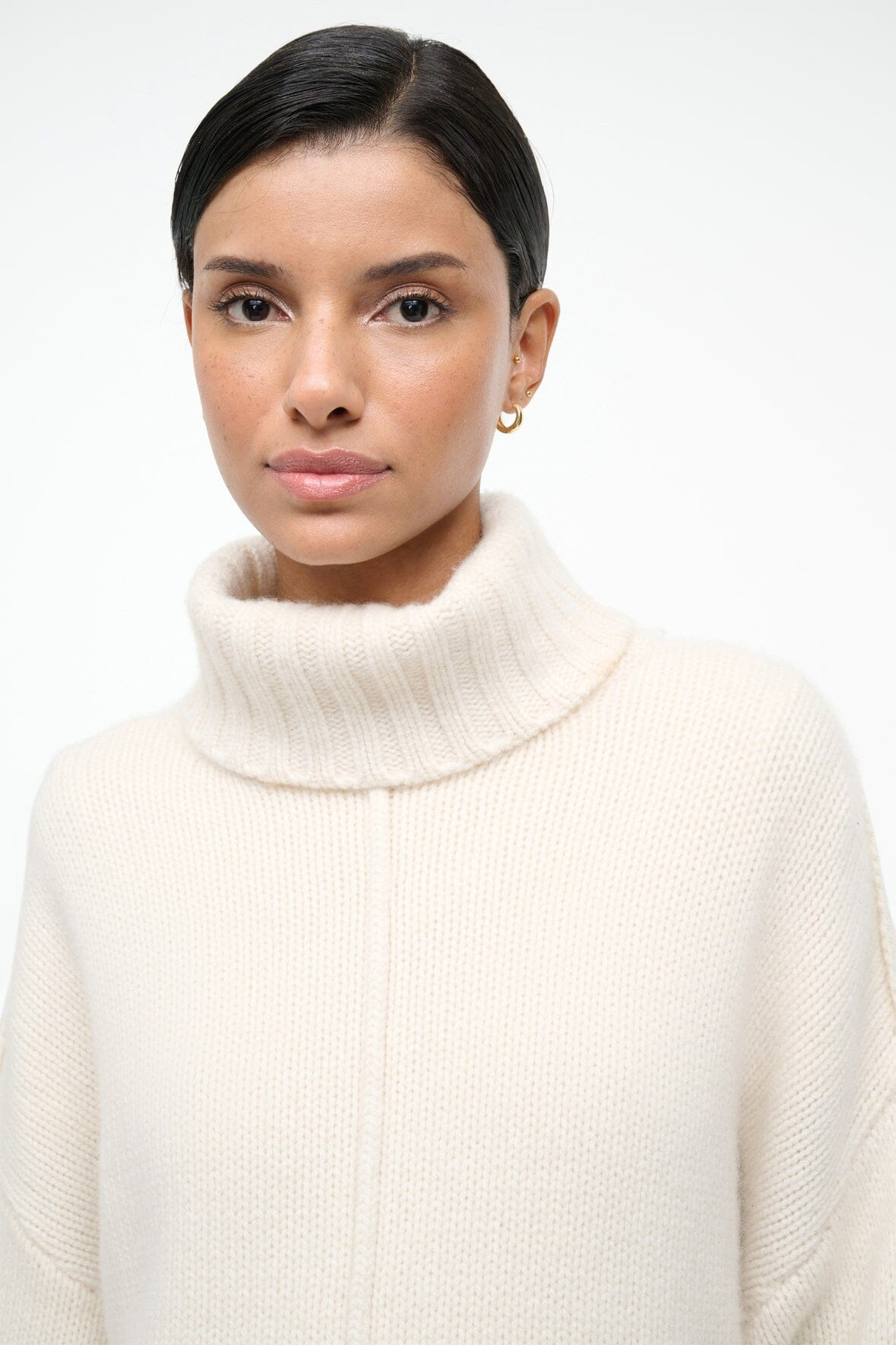 STAUD BETSY CASHMERE SWEATER IVORY - 7