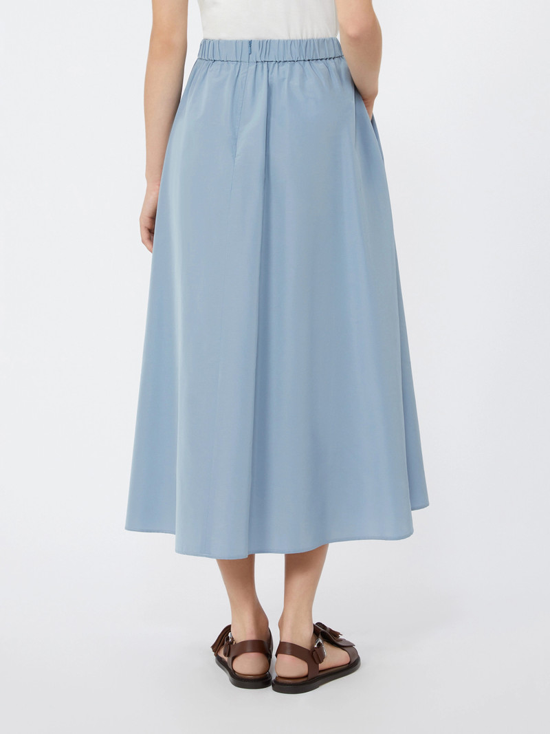 FORMICA Pleated taffeta long skirt - LIGHT BLUE 4