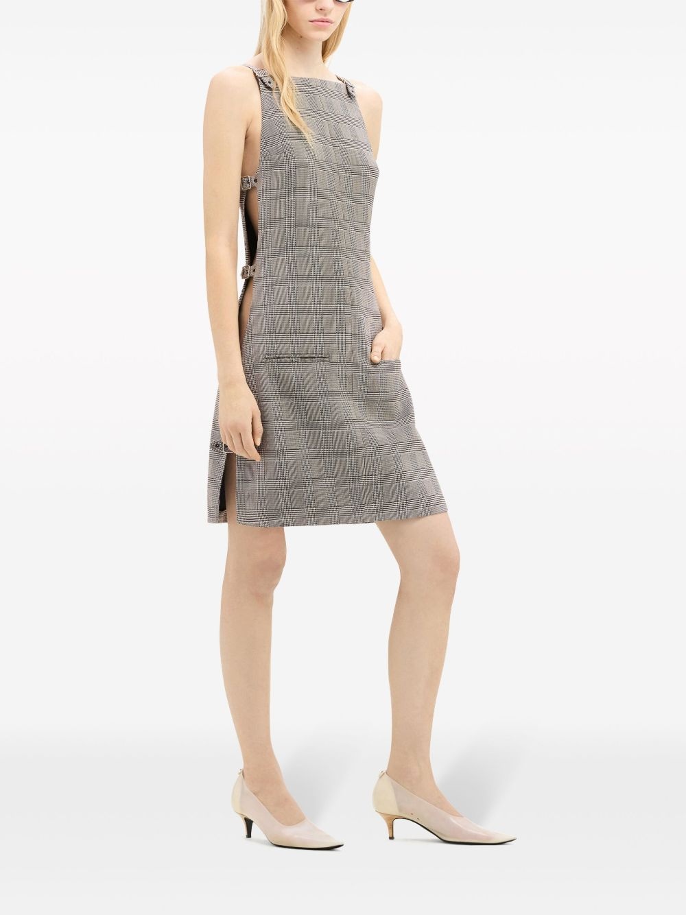 Prince of Wales multi-strap mini dress - 3