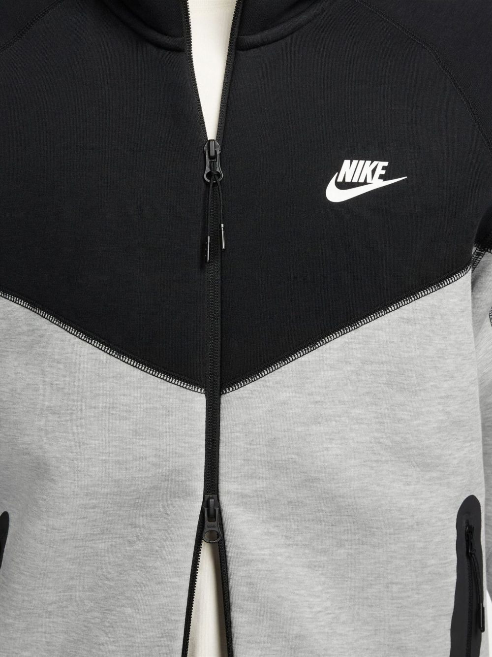 long-sleeves panelled hoodie - 5