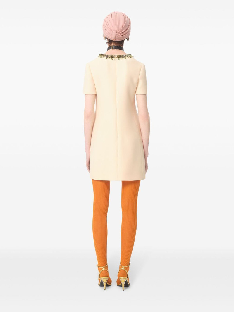 Crepe Couture embroidered mini dress 5