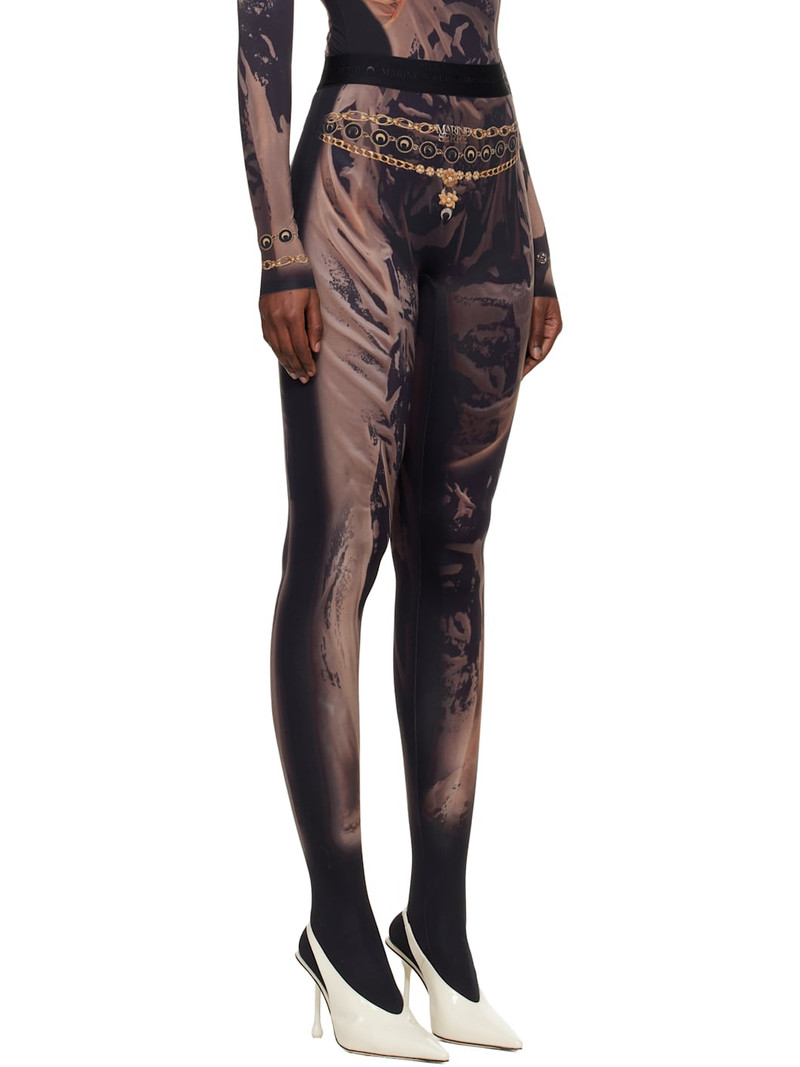 SSENSE Exclusive Black Wet Nuisette Printed Jersey Leggings 2