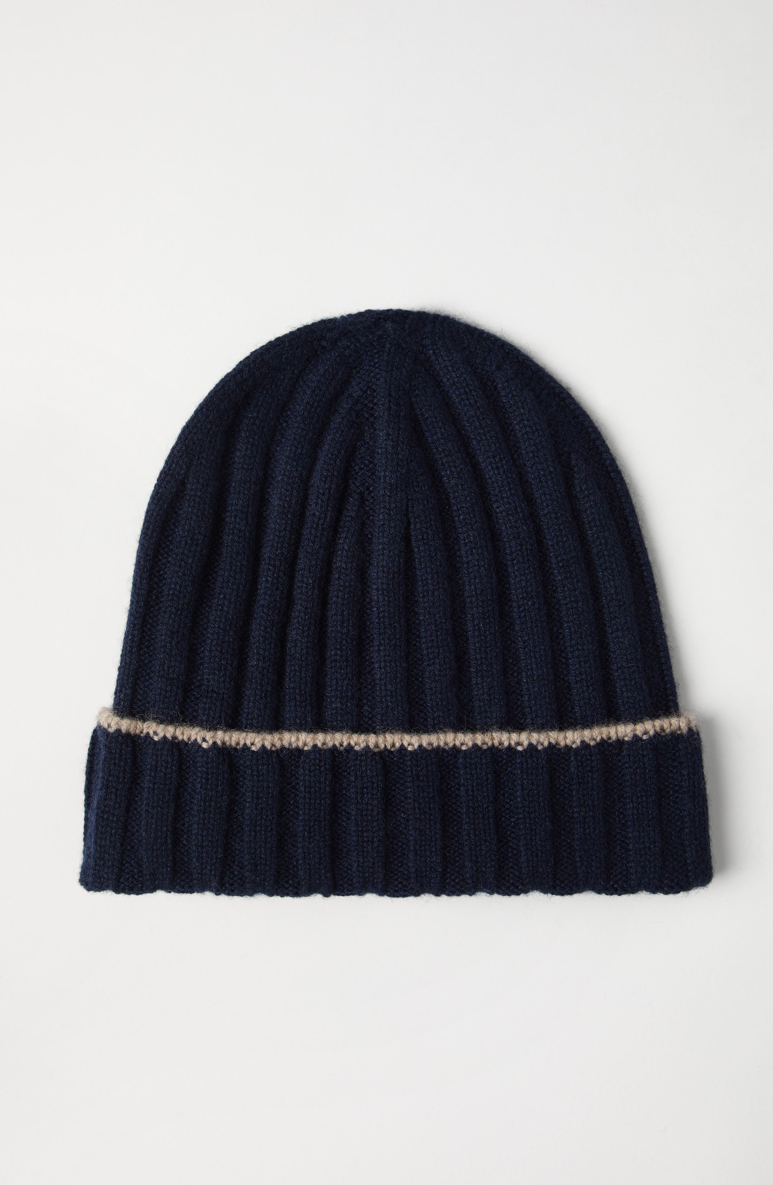 Brunello Cucinelli Cashmere rib knit beanie in Navy Blue at Nordstrom - 2