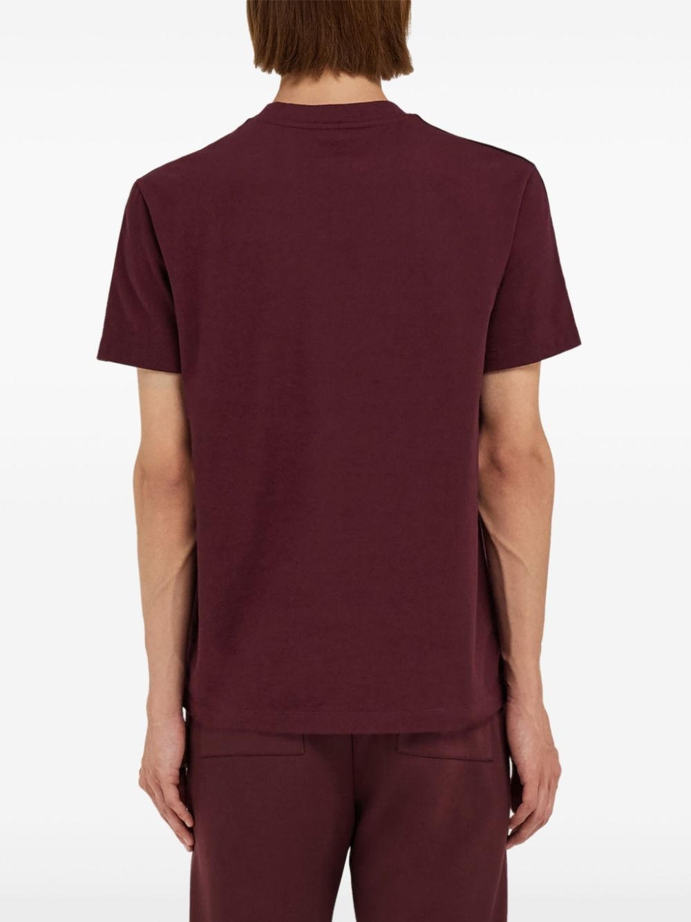 side-stripe cotton t-shirt - 4