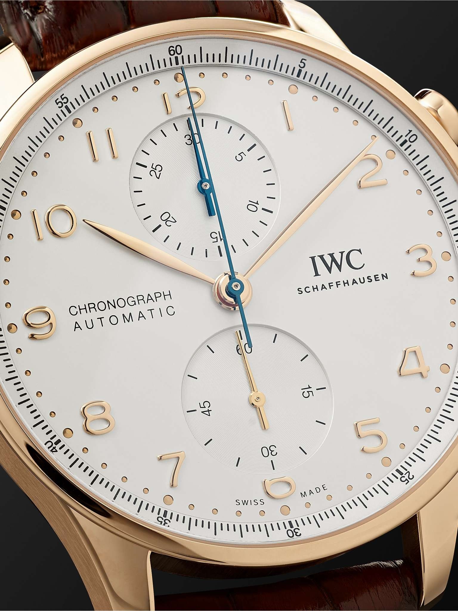 Portugieser Automatic Chronograph 41mm 18-Karat Red Gold and Alligator Watch, Ref. No. IW371611 - 6