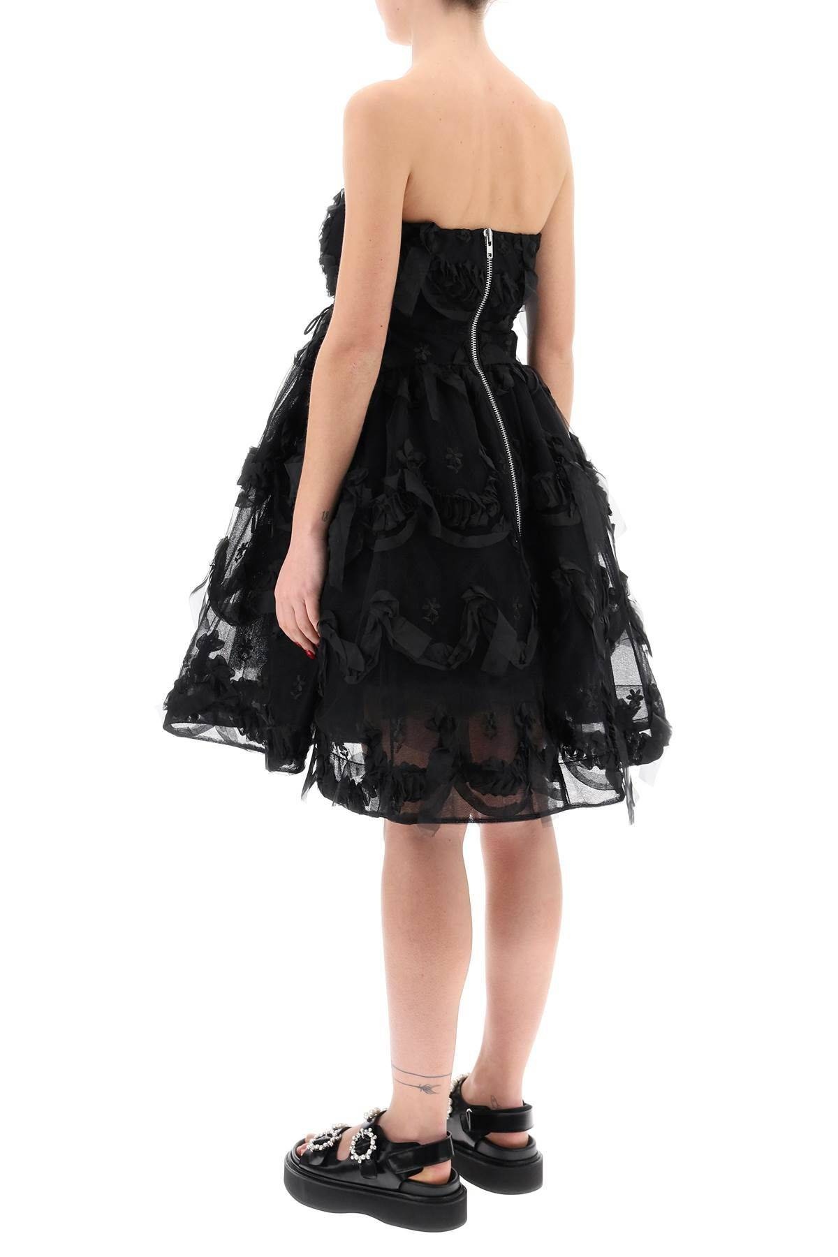 Simone Rocha TULLE DRESS WITH BOWS AND EMBROIDERY. | REVERSIBLE