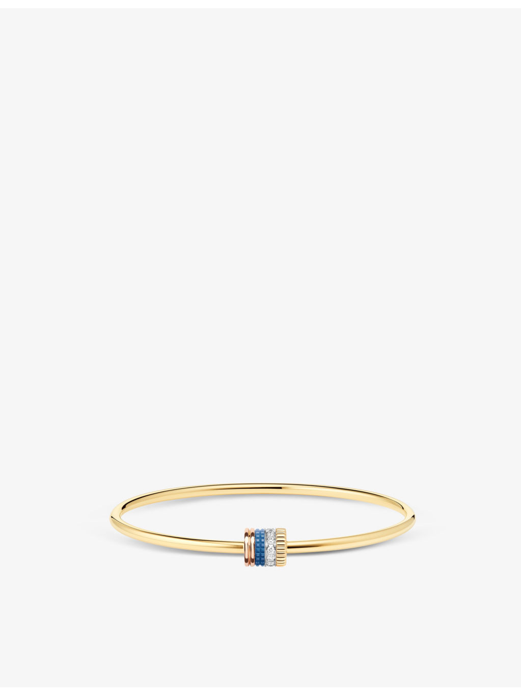 Quatre blue-edition 18ct yellow, white and rose-gold, 0.11ct diamond and ceramic bracelet - 3