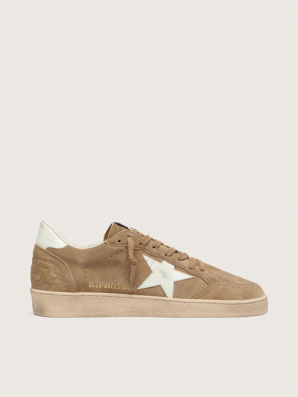 Men’s Ball Star in brown suede with white leather star - 1