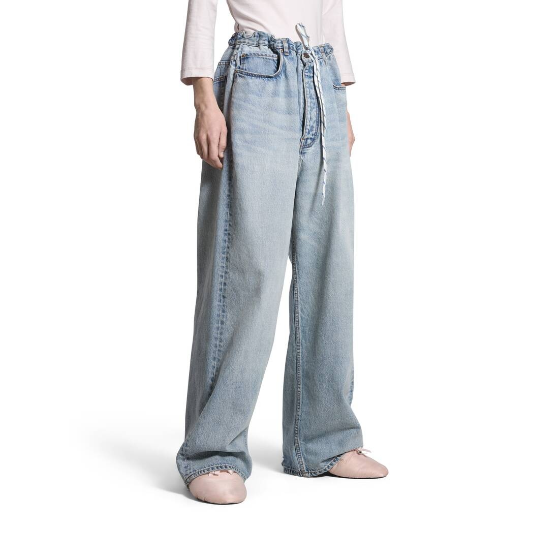 Oversized Baggy Pants in Blue - 5