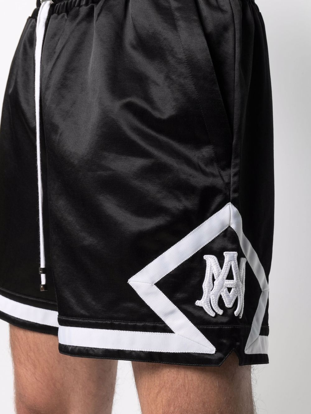 logo patch track shorts - 5