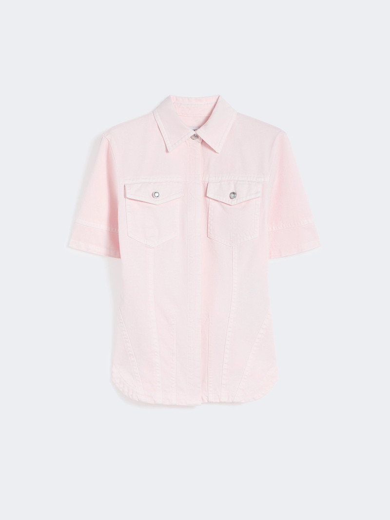 ONTANO Slim-fit bull denim shirt - PINK 1