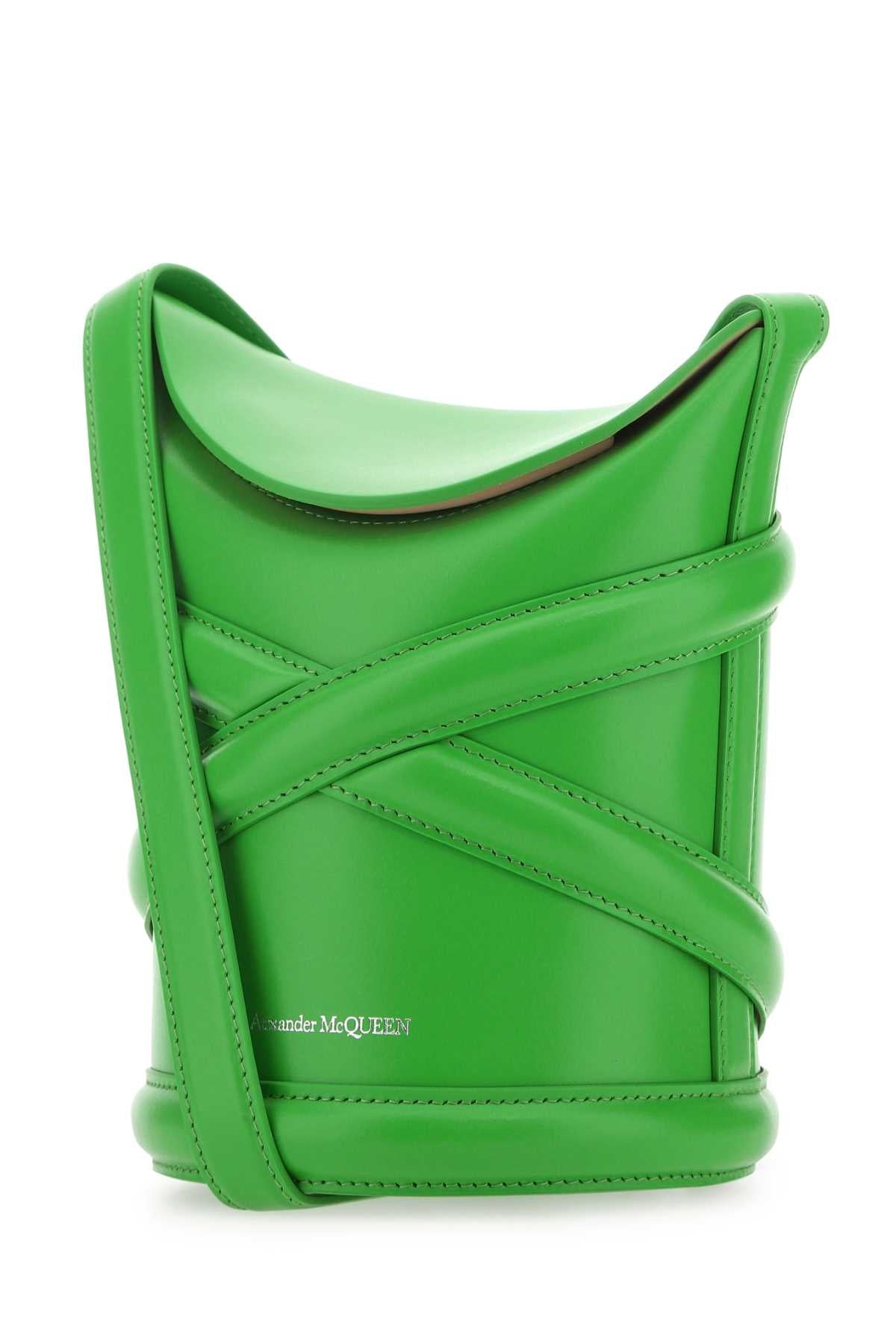 Alexander Mcqueen Women Grass Green The Curve Bucket Hat - 2