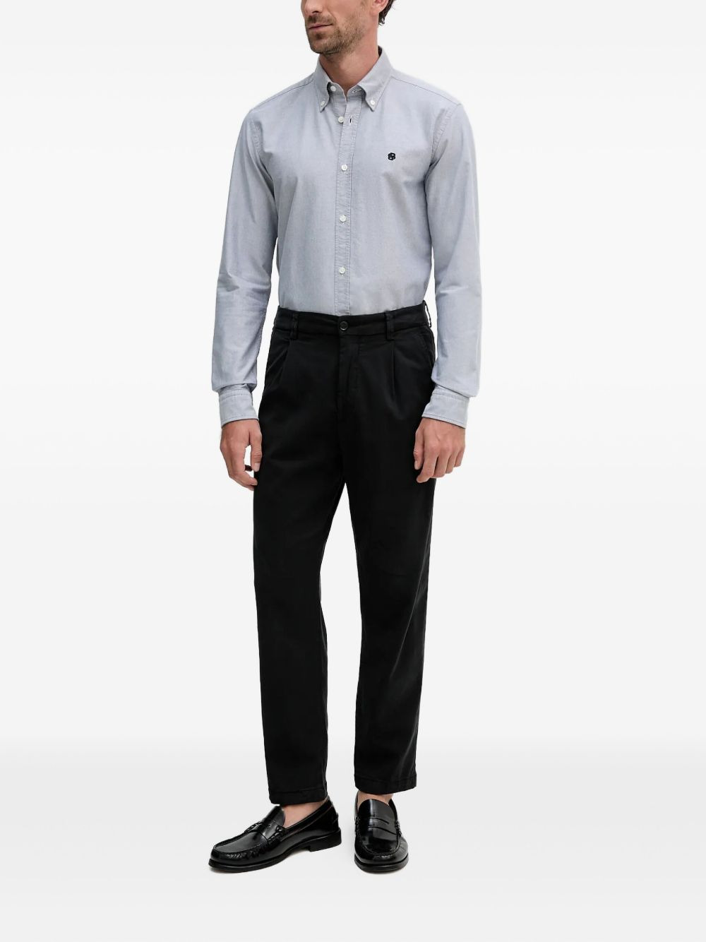 oxford-cloth logo shirt - 2