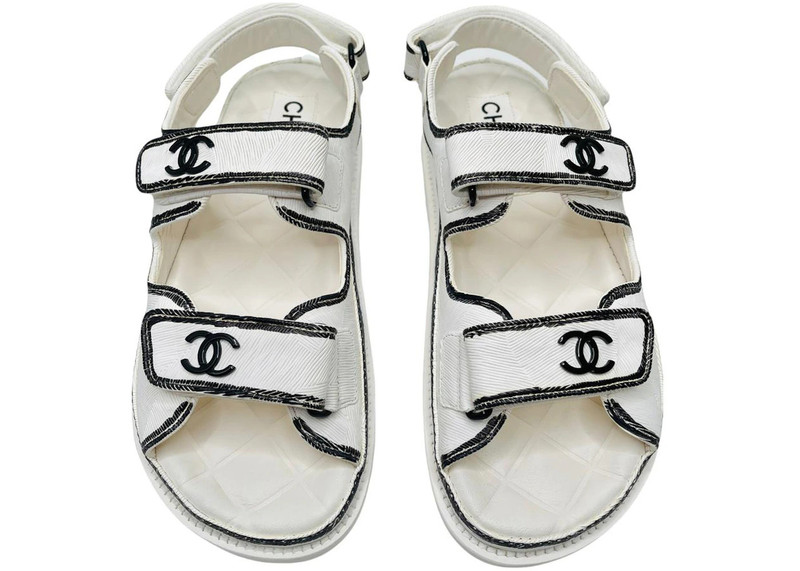 CHANEL Chanel Dad Sandals White Leather outlook