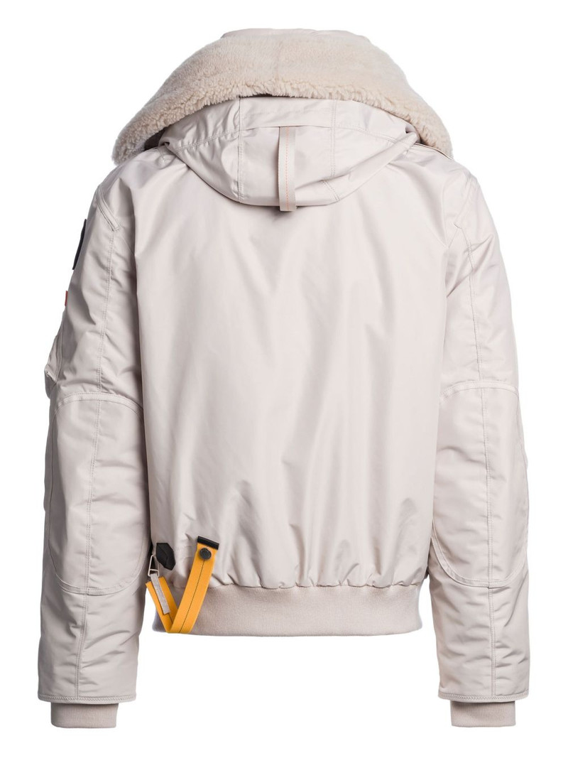 PARAJUMPERS shearling-collar hooded bomber jacket outlook