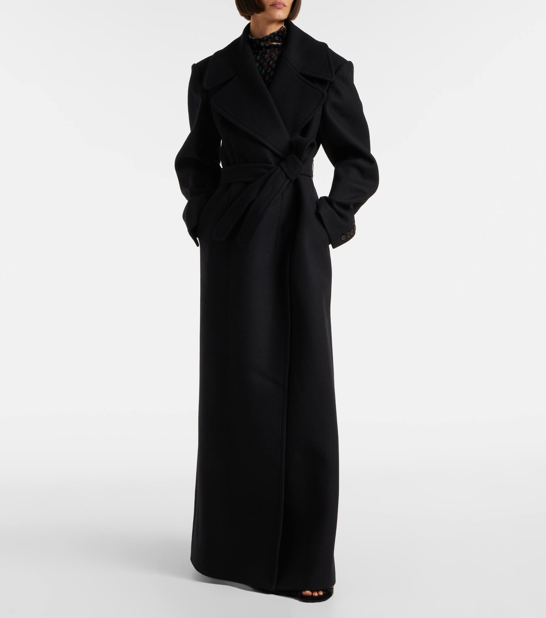 Wool-blend twill coat - 7