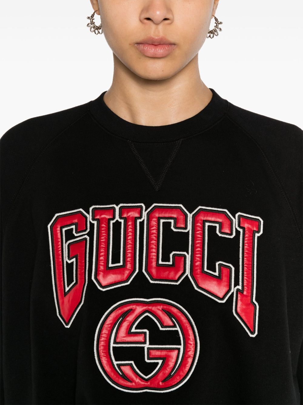 logo-appliquÃ© cotton sweatshirt - 5