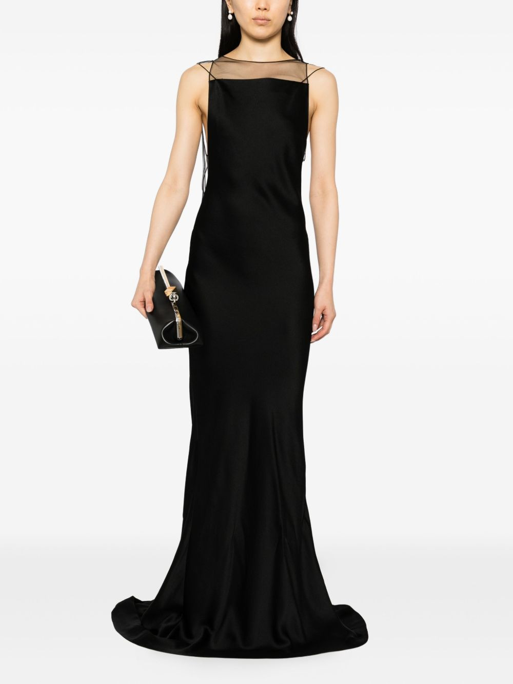 Hammered satin gown - 2