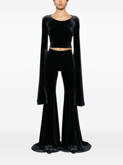 VETEMENTS velour cropped top outlook