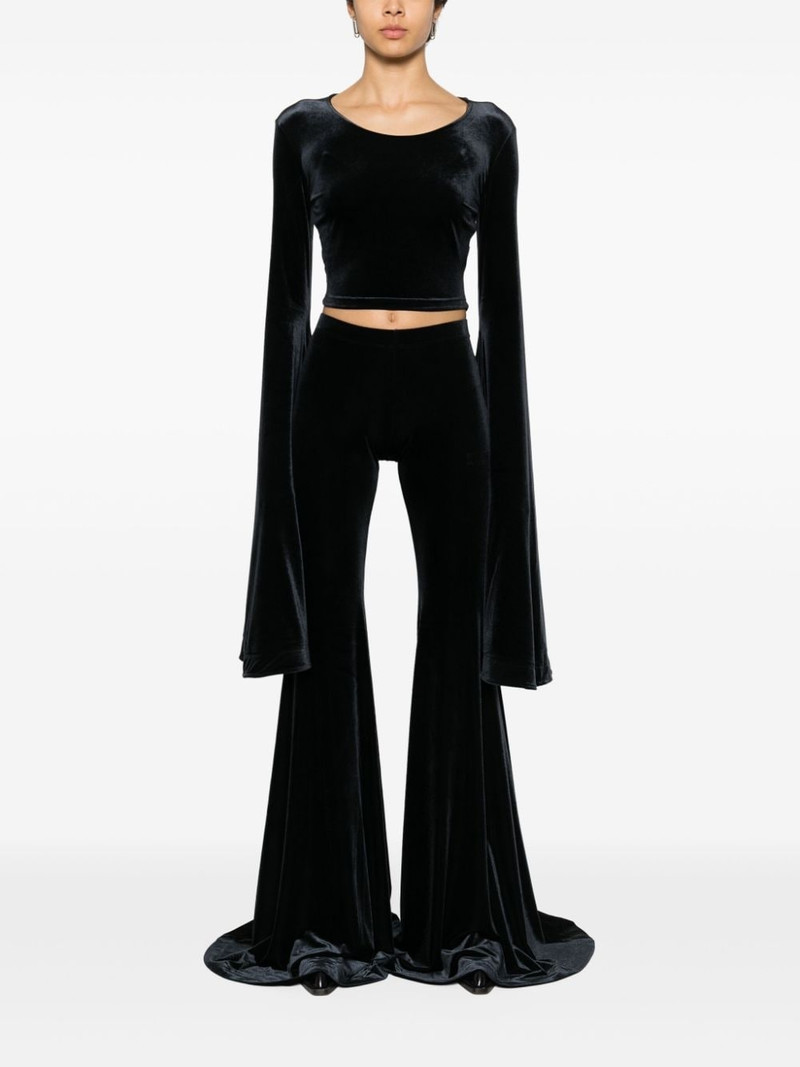 VETEMENTS velour cropped top outlook