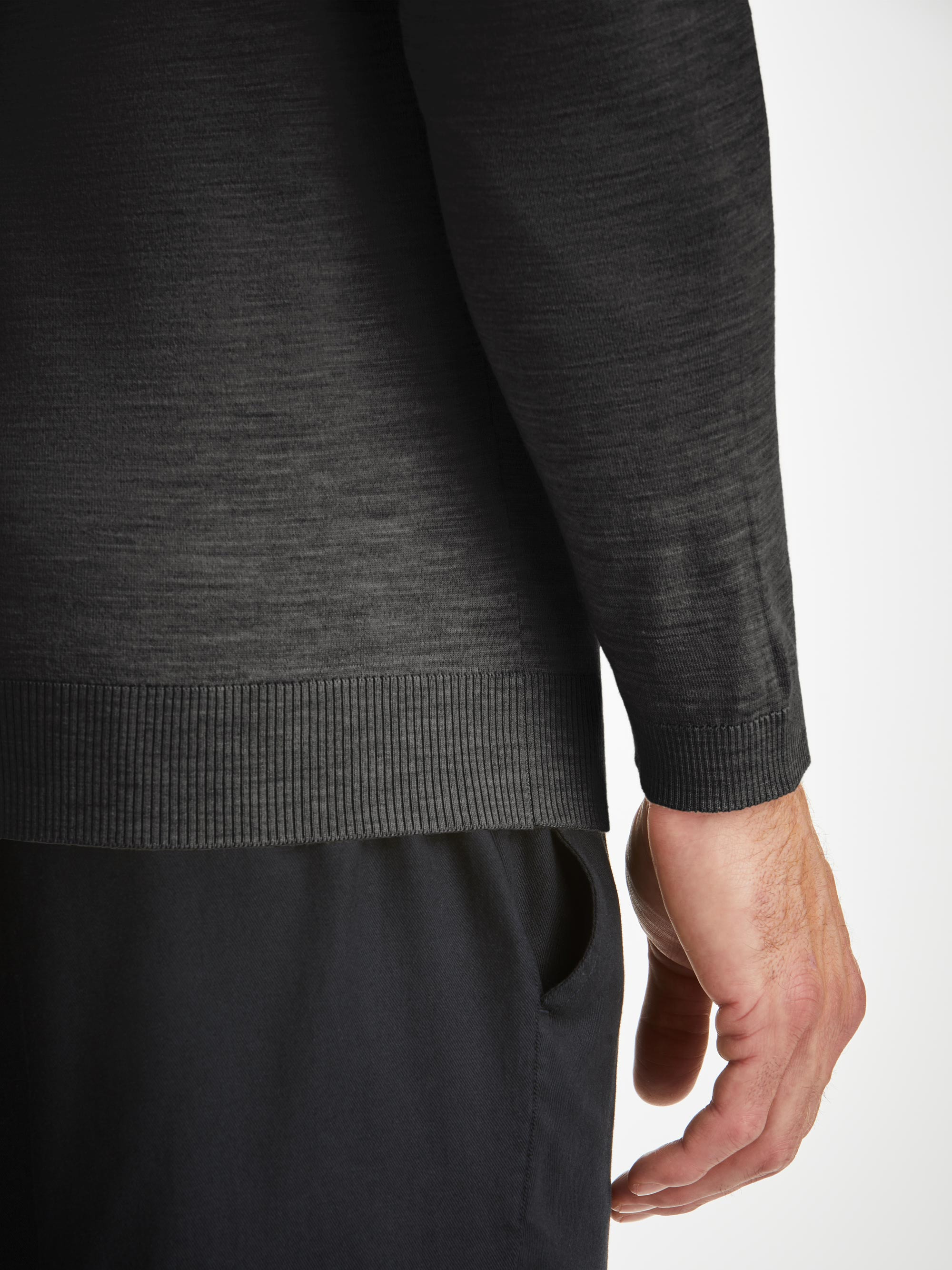 Men's Sweater Orson Merino Wool Charcoal - 7