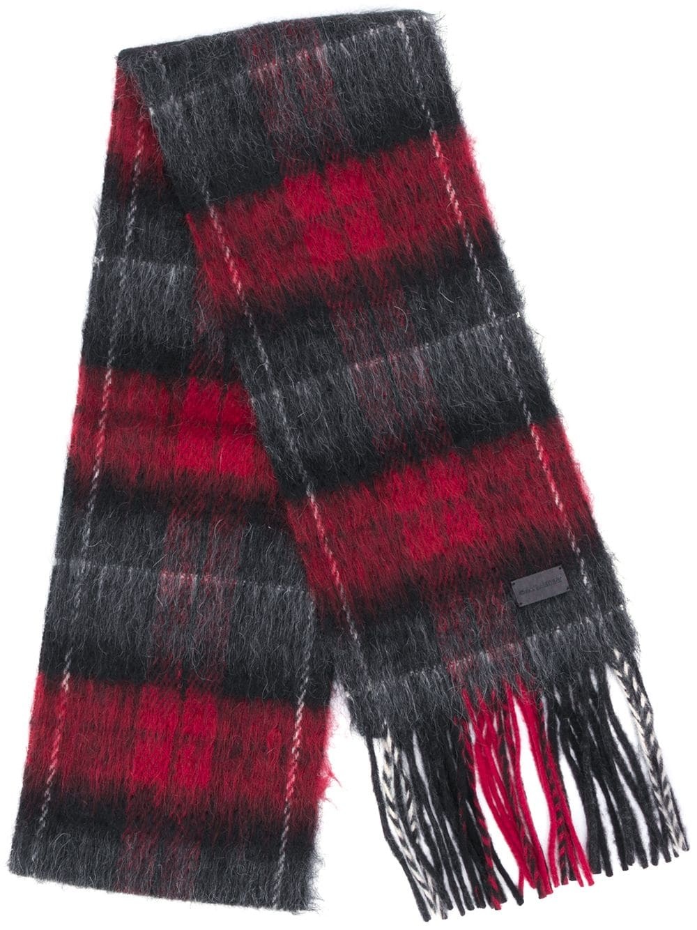 checked mohair scarf - 1