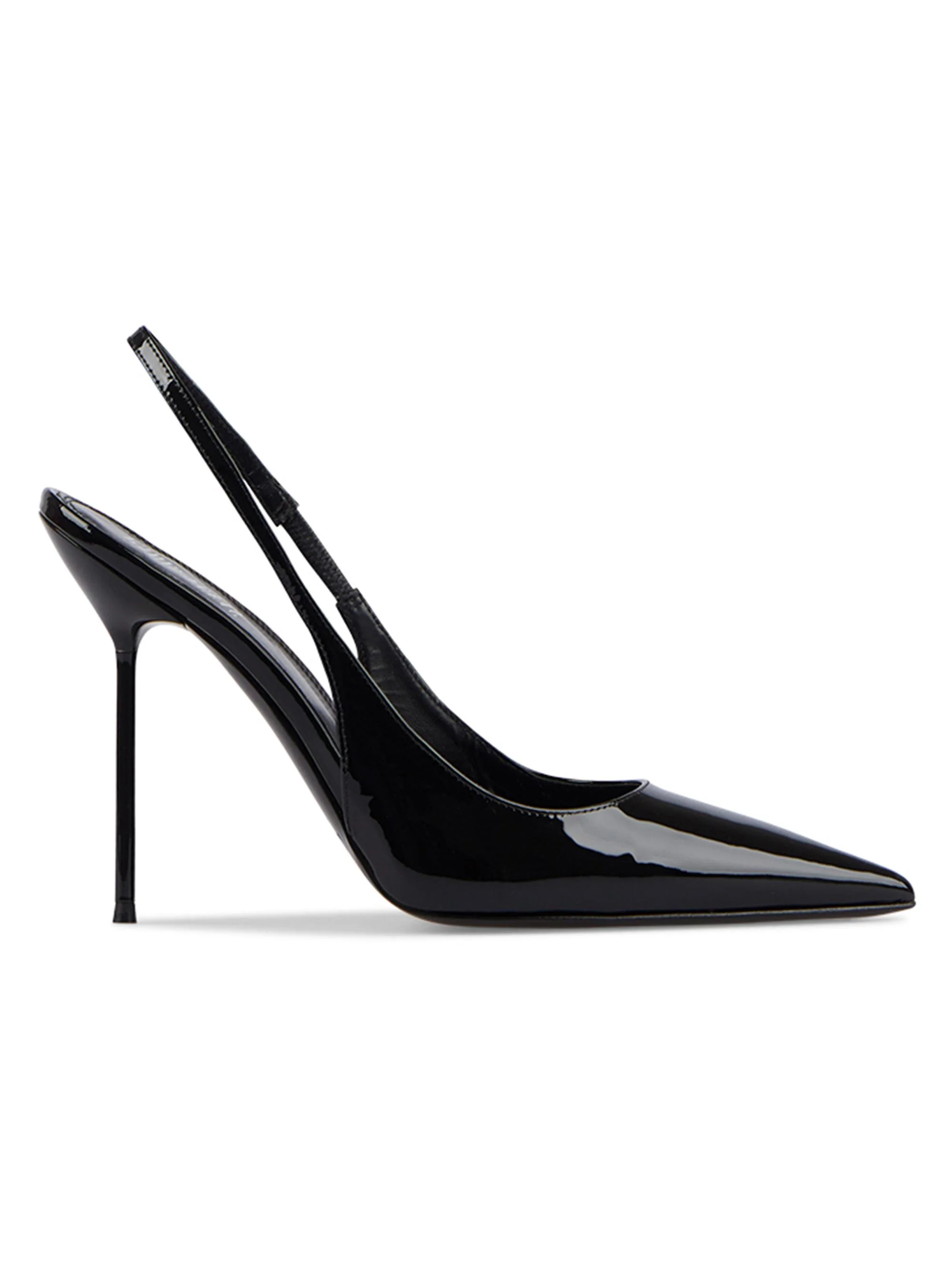 Women's Lidia 100MM Patent Leather Slingback Pumps - Black - 1