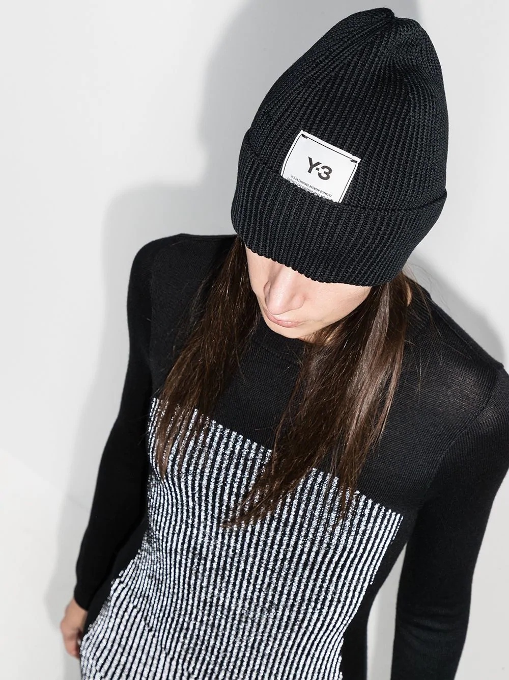 logo-patch ribbed-knit beanie hat - 2