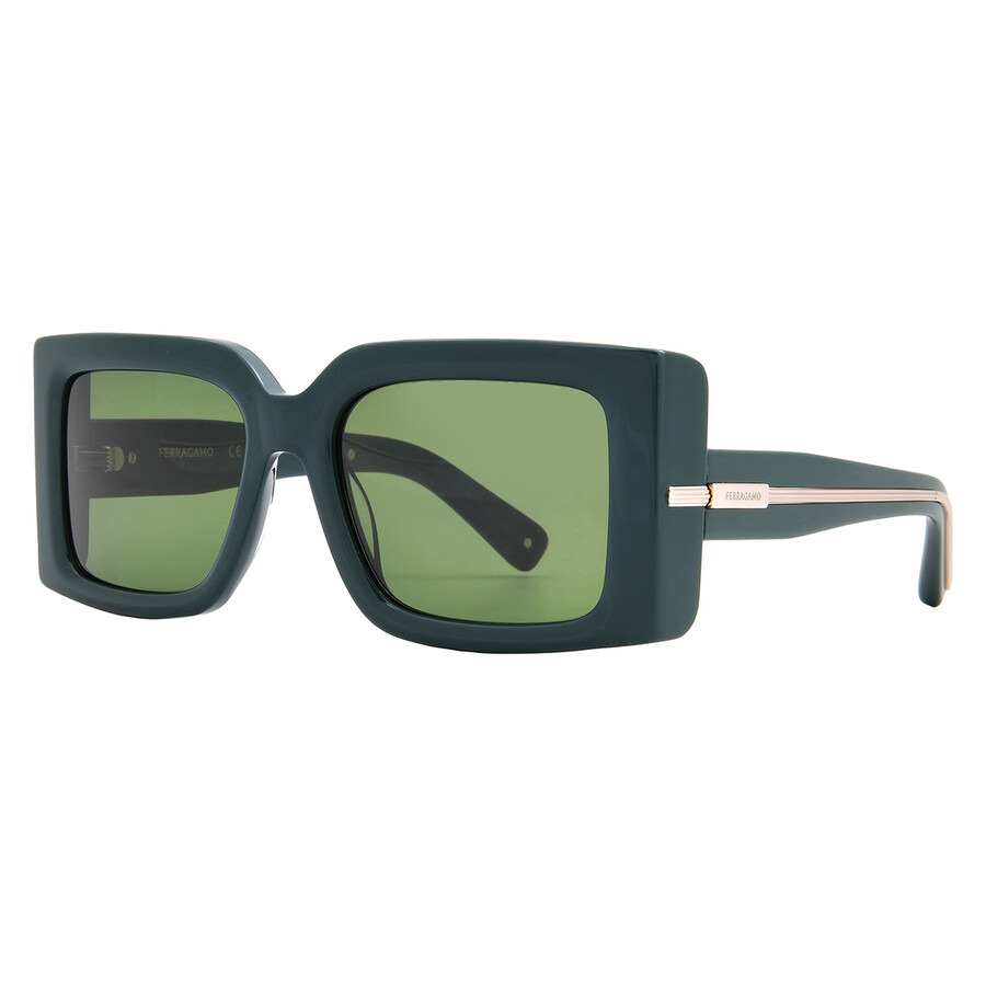Ferragamo Green Square Ladies Sunglasses SF2032S 302 55 - 2