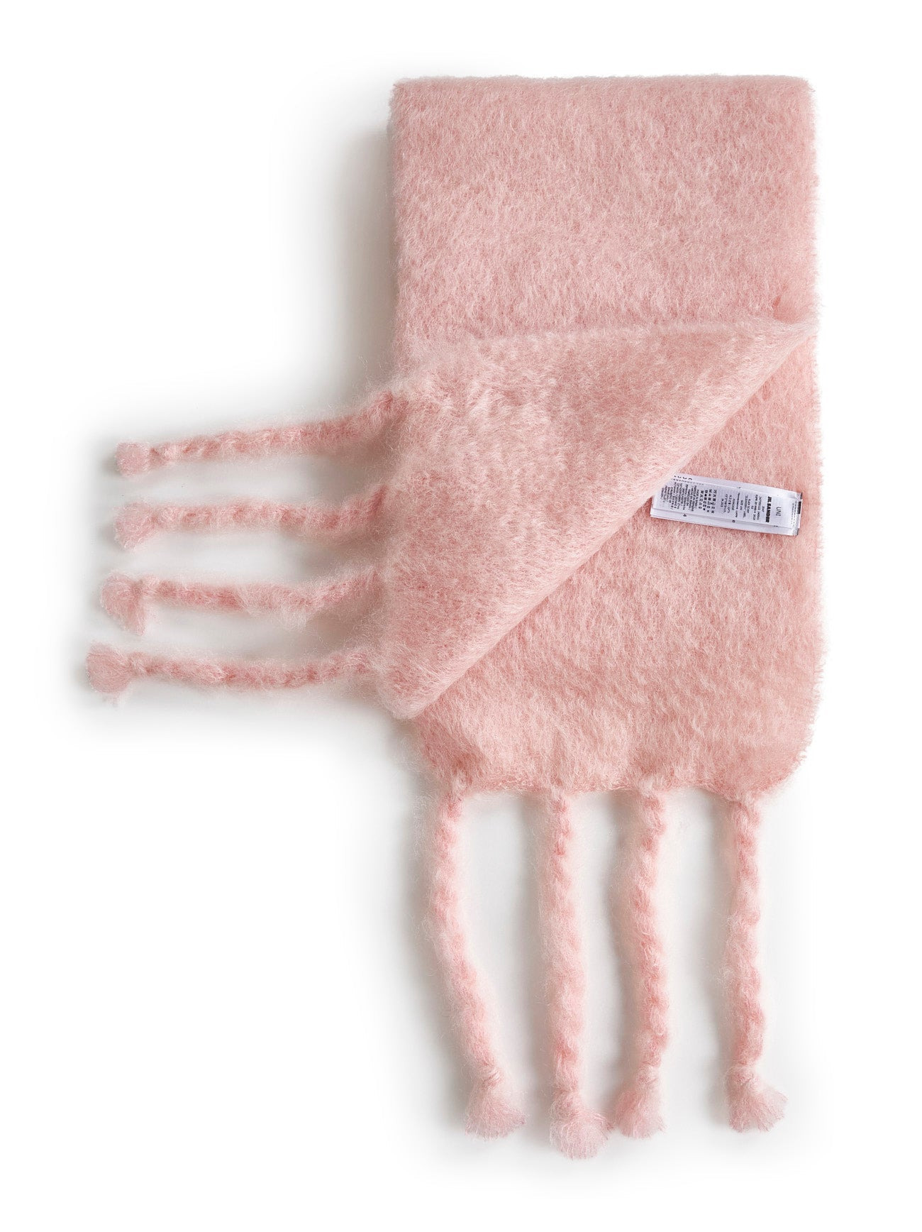 Jil Sander Men Pink Mohair And Wool Blend Scarf - 2
