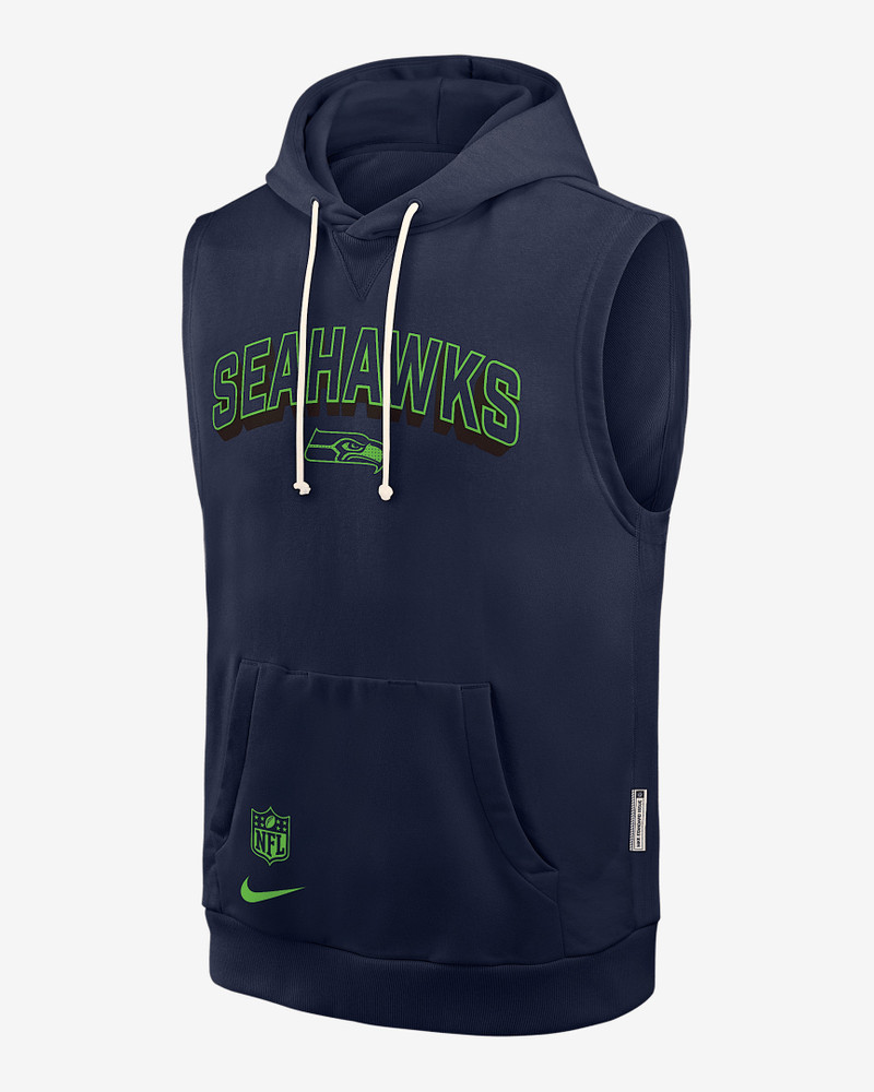 Seattle Seahawks Sideline Men's Nike Dri-FIT NFL Sleeveless Pullover Hoodie 1