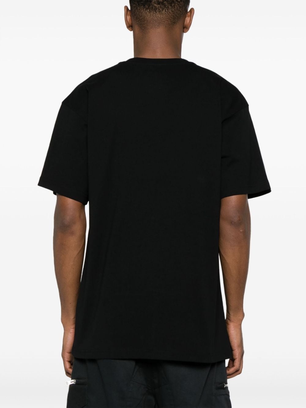 logo-embroidered cotton T-shirt - 4
