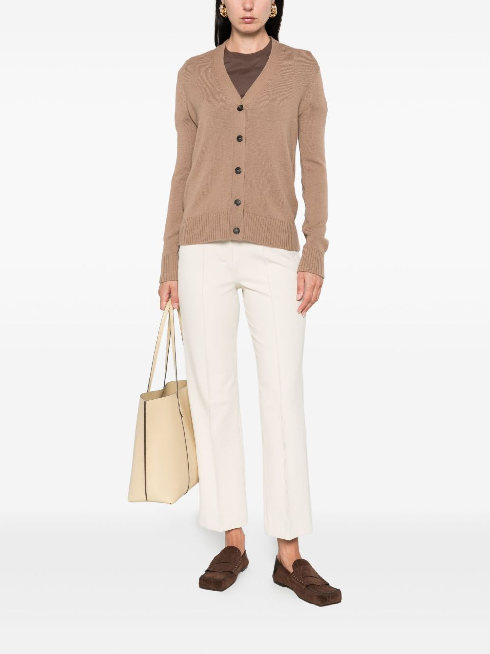 buttoned elbow-patch cardigan - 2