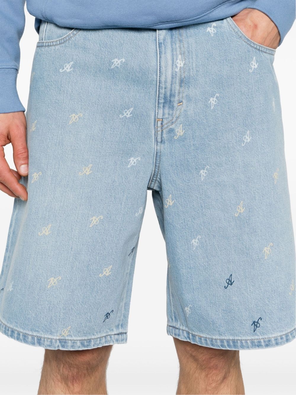 Miles mid-rise denim shorts - 5