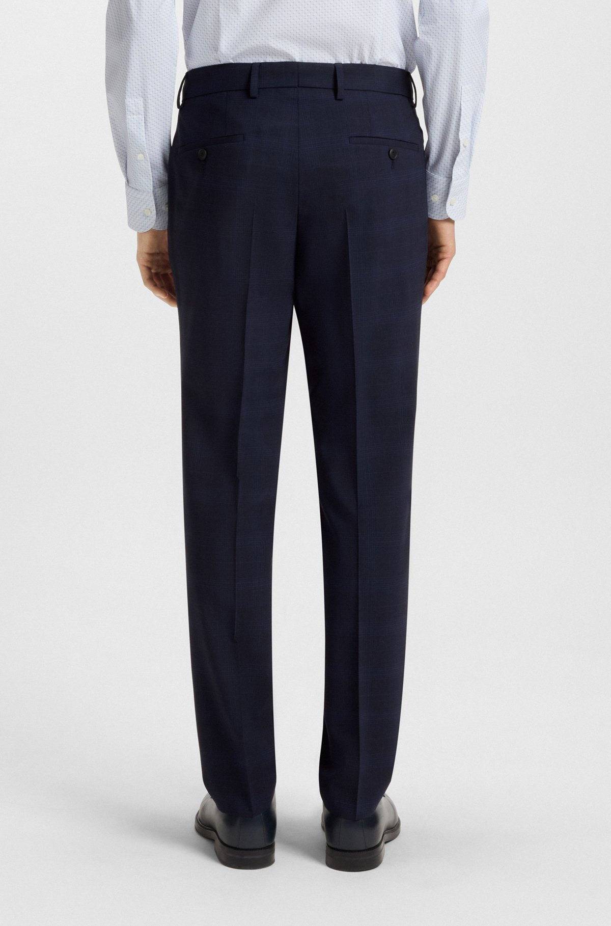 SLIM-FIT SUIT IN CHECKED CREASE-RESISTANT STRETCH WOOL - 7