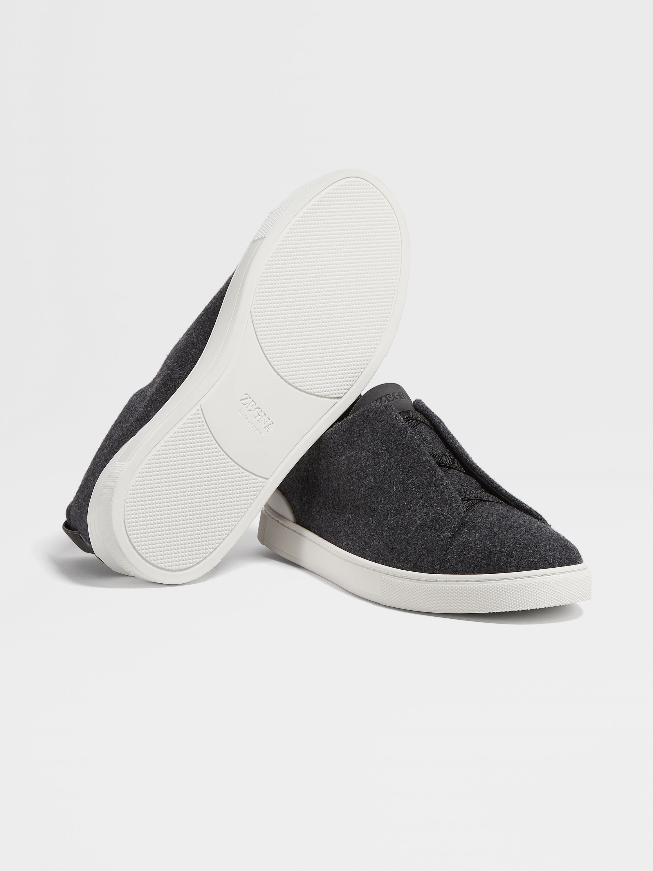 DARK GREY OASI CASHMERE TRIPLE STITCH™ SNEAKERS - 5
