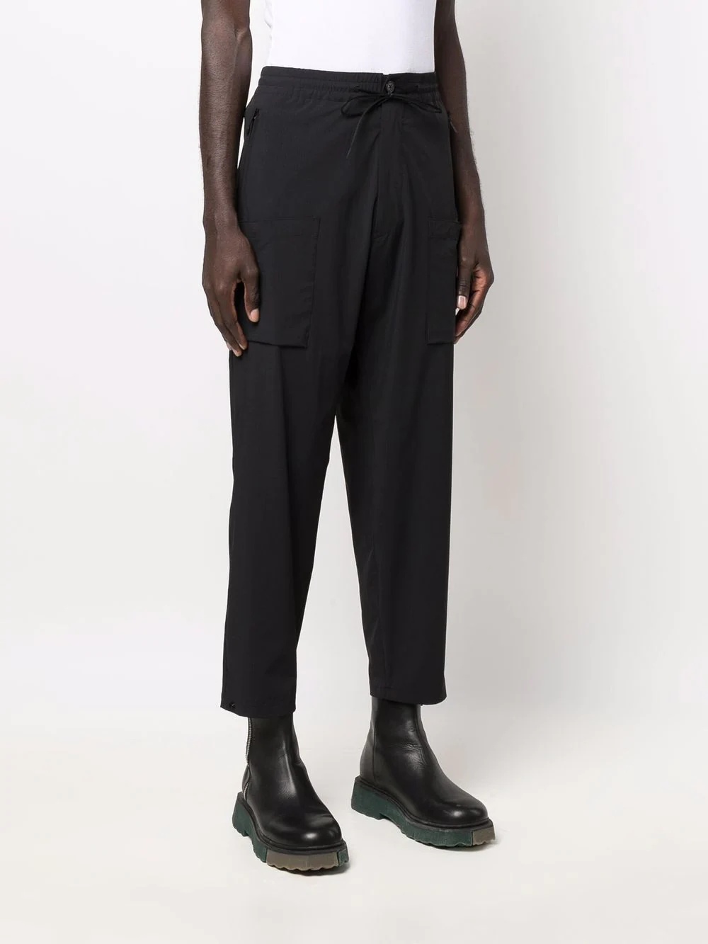 cropped straight-leg cargo pants - 3