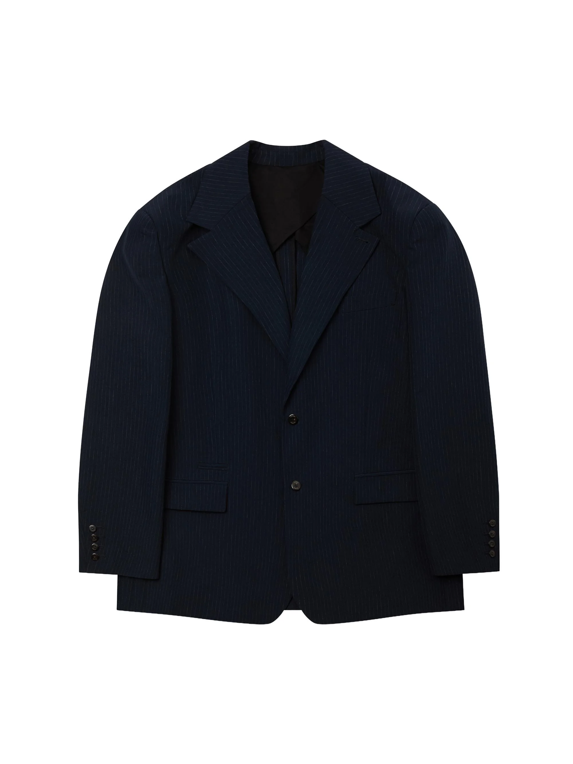 Men's Chuco Pinstriped Notch Lapel Blazer - Peacoat Stripe - 1