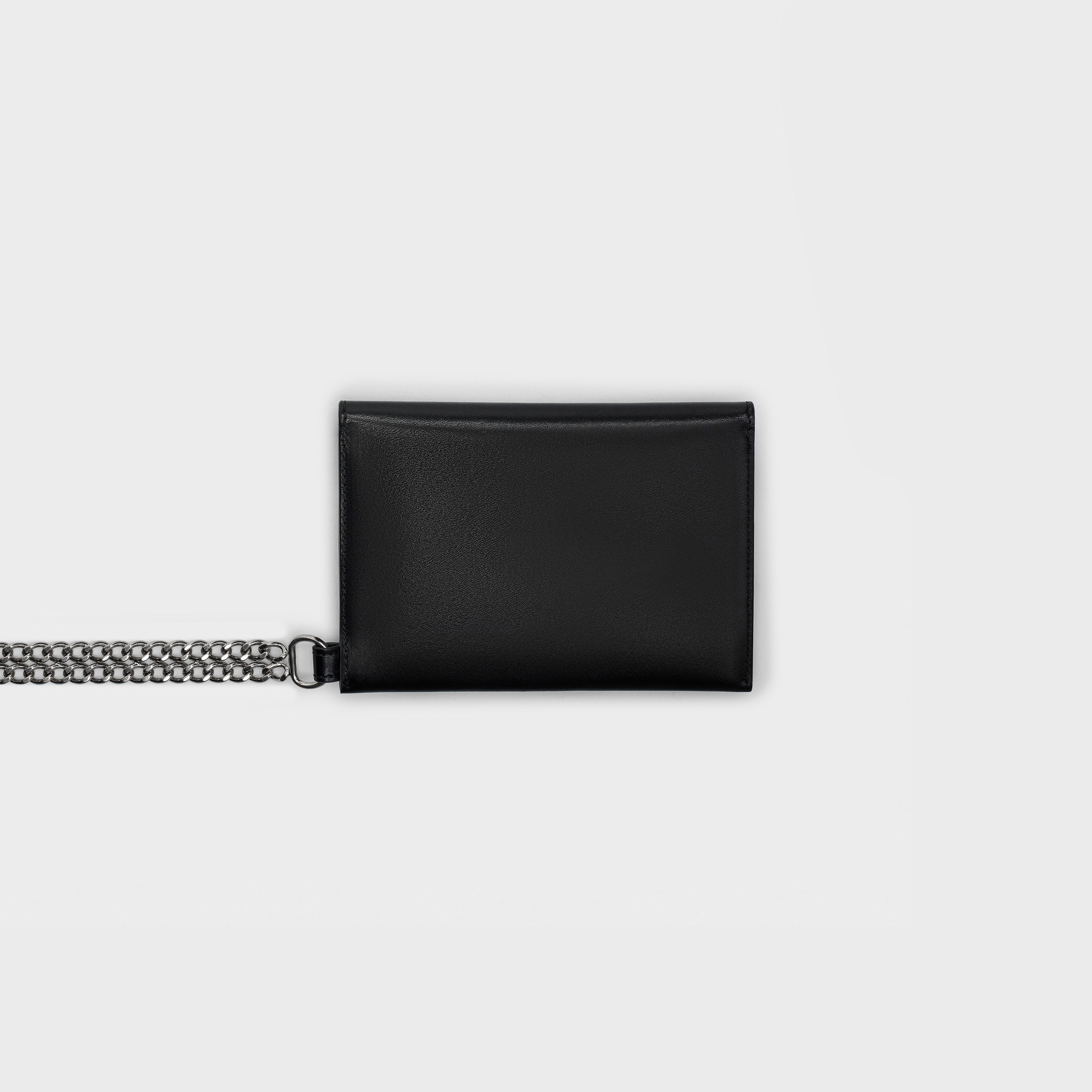 BIKER WALLET WITH CHAIN IN SMOOTH CALFSKIN - 2