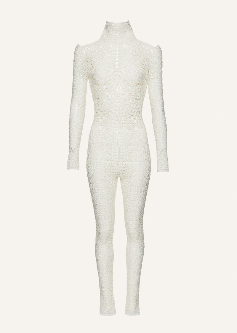 Koniakow lace jumpsuit in cream 1