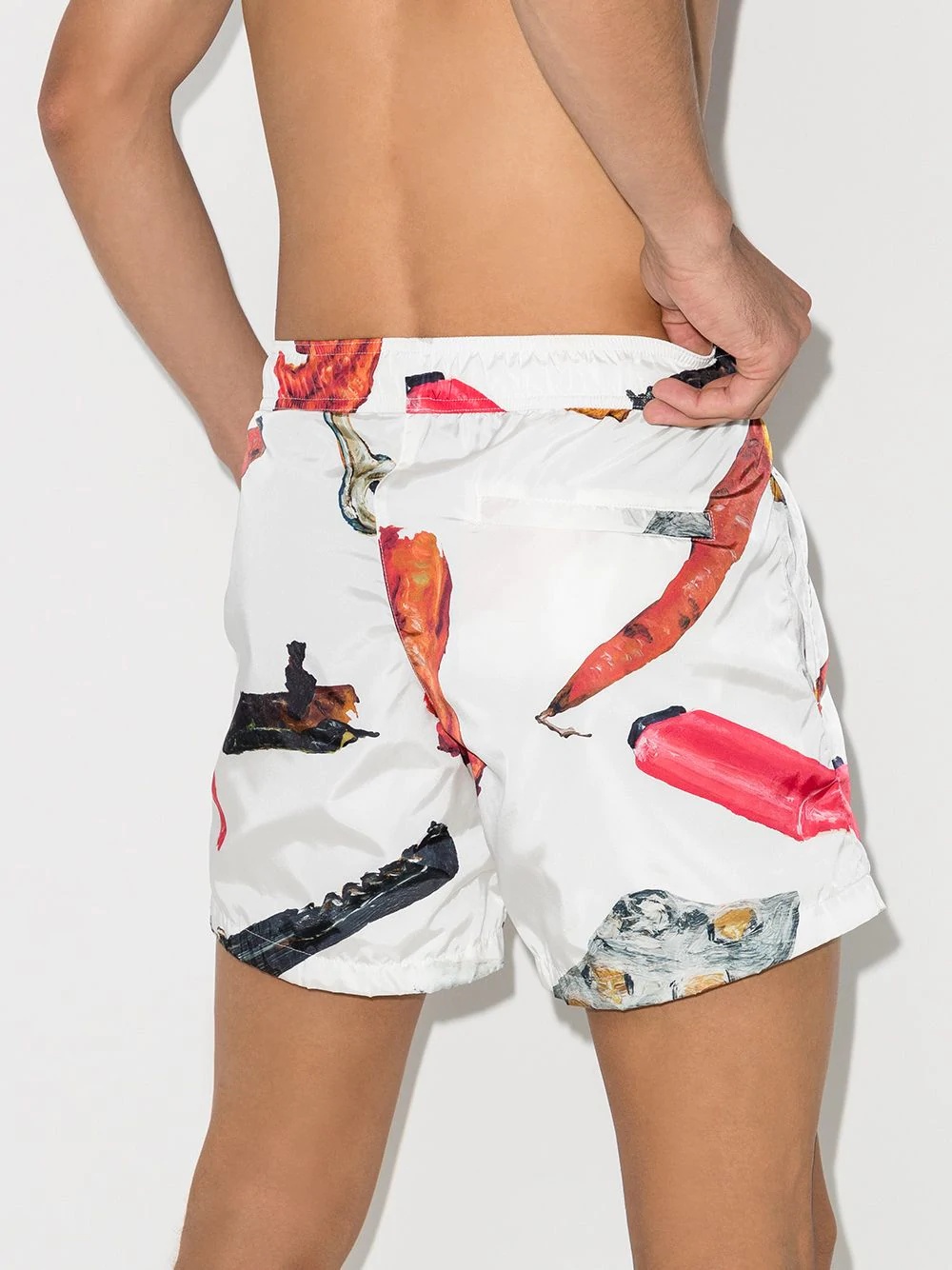 graphic print swim shorts - 3