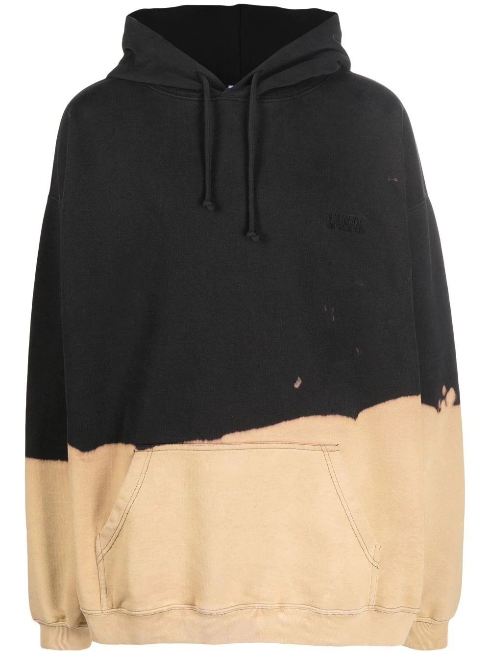 bleached-effect oversized hoodie - 1