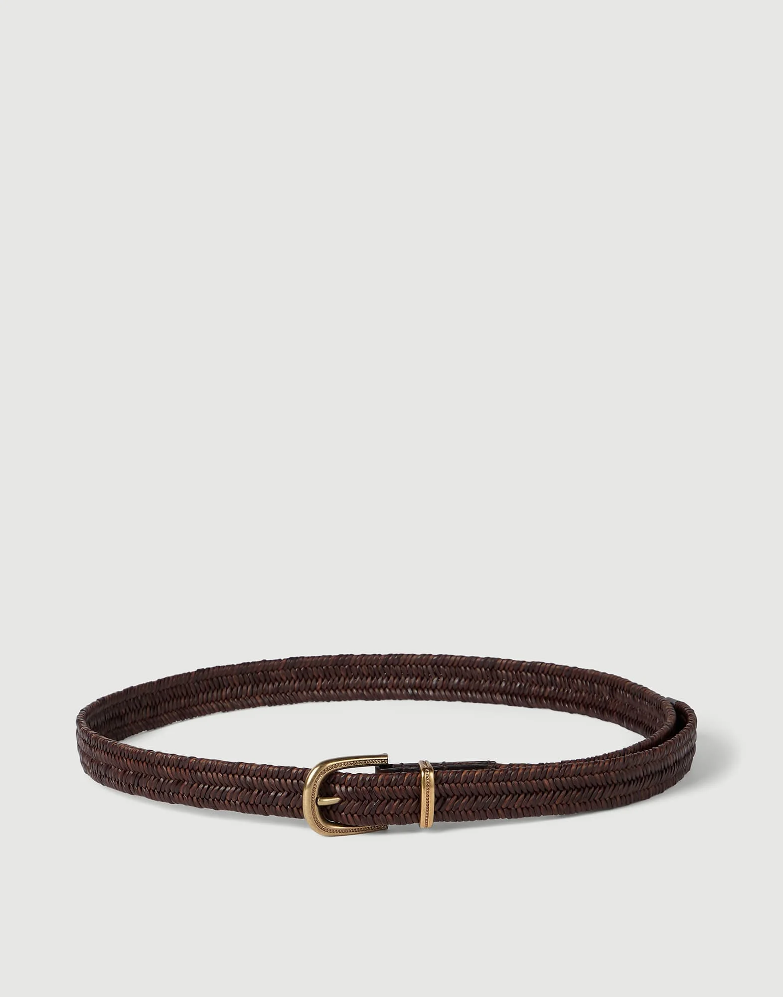Stretch braided leather belt - 1