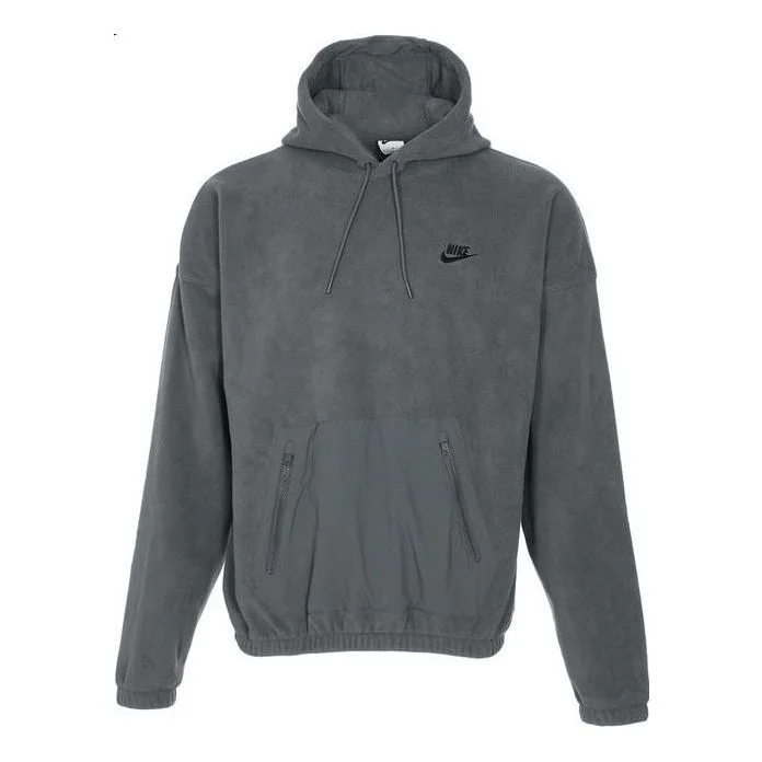 Nike Club+ POLAR Fleece Pullover Hoodie 'Dark Grey' FB8389-068 - 1