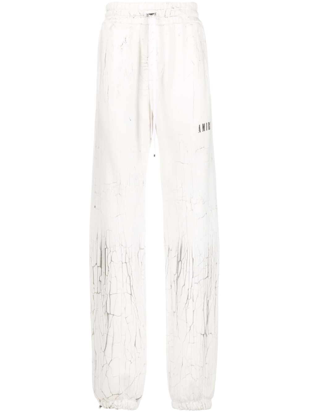 cracked-print track pants - 1